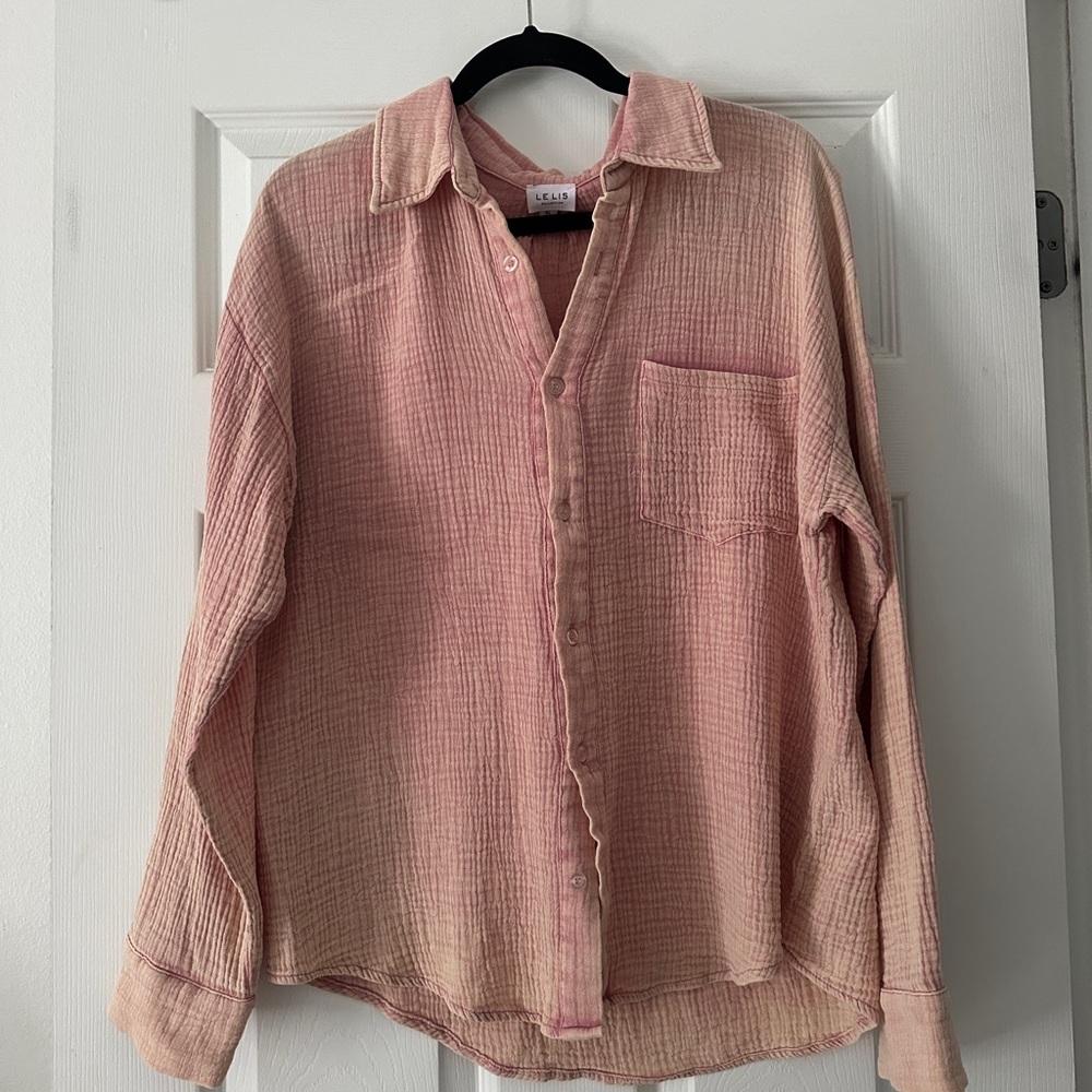 Cute Pink Button-Up Shirt